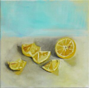 Das Bild zeigt Zitronenstücke