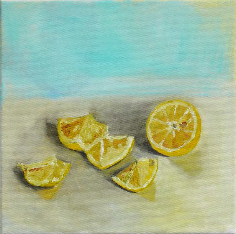 Das Bild zeigt Zitronenstücke