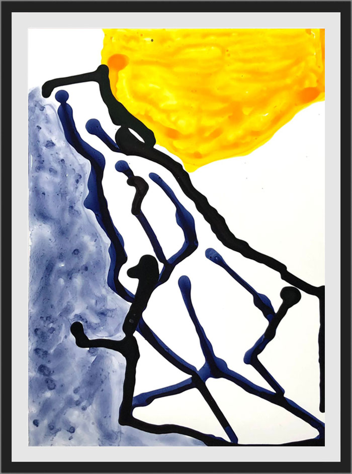 Abstraktes Bild, Tusche