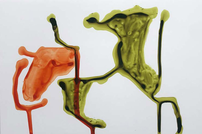 Bild mit farbiger Tusche